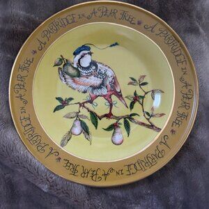 Phannapast Anthropologie 12 Days Christmas Dessert Plate 1 Partridge Pear Tree